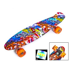 Penny Board Orange Graffiti Светящиеся колеса Penny Board Orange Graffiti Светящиеся колеса