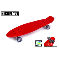 Пенниборд Nickel 27" Красный цвет Светящиеся колеса Пенниборд Nickel 27" Красный цвет Светящиеся колеса