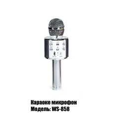 Беспроводной микрофон-караоке WSTER WS-858 Стальной Беспроводной микрофон-караоке WSTER WS-858 Стальной