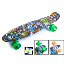 Penny Board "Graffiti" Monsters. Светящиеся колеса. Penny Board "Graffiti" Monsters. Светящиеся колеса.