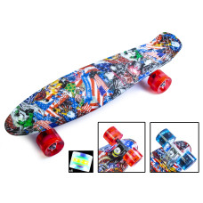 Penny Board "Graffiti" NBA. Светящиеся колеса. Penny Board "Graffiti" NBA. Светящиеся колеса.