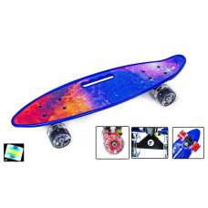 Penny Board С Ручкой Scale Sports Universe Светящиеся колеса