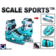 Комплект ролики-коньки 2в1 Scale Sports MINT, размер 29-33 Комплект ролики-коньки 2в1 Scale Sports MINT, размер 29-33