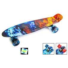 Penny Board "Огонь и лед" Светящиеся колеса. Penny Board "Огонь и лед" Светящиеся колеса.