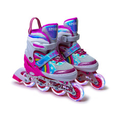 Ролики Радужные Scale Sports Розовые, размер 30-33 Ролики Радужные Scale Sports Розовые, размер 30-33