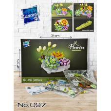 Конструктор Цветы 097D, 281 Деталь