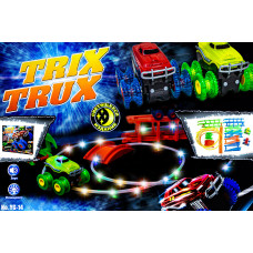 Монстер-Траки (Trix Trux) LED YG14 (светящийся трек и 2 машинки) оптом Монстер-Траки (Trix Trux) LED YG14 (светящийся трек и 2 машинки) оптом