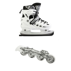 Ролики-коньки Scale Sports. White (2в1), размер 34-37 Ролики-коньки Scale Sports. White (2в1), размер 34-37