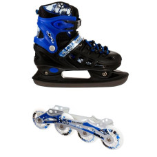 Ролики-коньки Scale Sports Blue/Black 2в1 размер 34-37 Ролики-коньки Scale Sports Blue/Black 2в1 размер 34-37