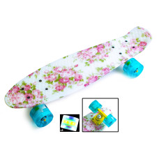 Penny board "Flowers". Светящиеся колеса Penny board "Flowers". Светящиеся колеса