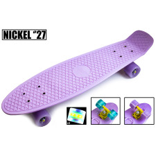 Пенниборд Nickel 27" Лиловый цвет. Светящиеся колеса Пенниборд Nickel 27" Лиловый цвет. Светящиеся колеса
